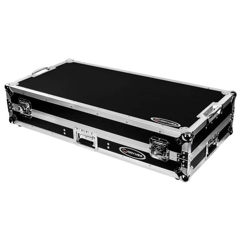 Odyssey FZGSRANE1272W Low Profile Rane Twelve et Rane Seventy/Seventy-Two Coffin Flight Case avec plateforme coulissante