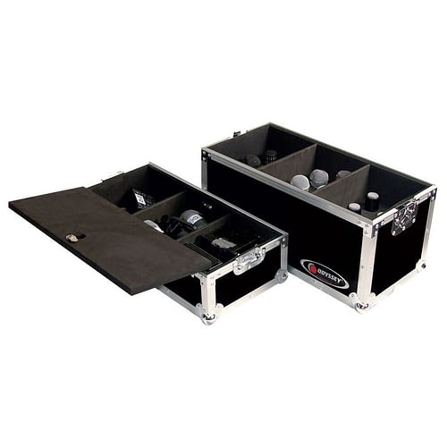 Odyssey FZMIC18 - Flight case pour microphone à main avec compartiment de rangement pour 18 microphones