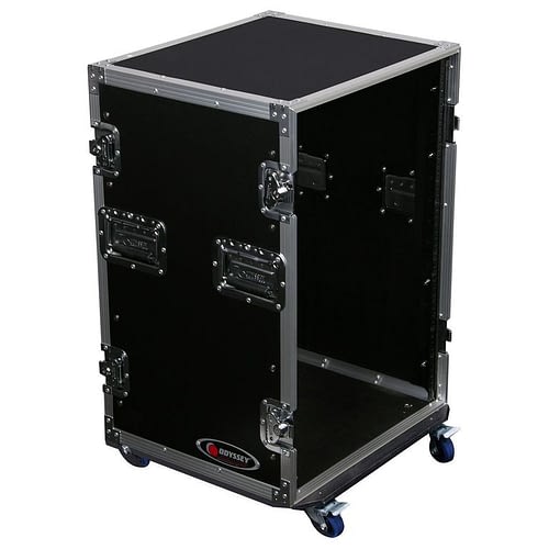 Odyssey FZSRPAR16W - 16U Space Saver Pro Amp Rack Flight Case with Wheels