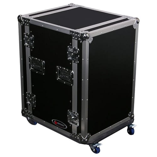 Odyssey FZSRPAR16W - 16U Space Saver Pro Amp Rack Flight Case with Wheels