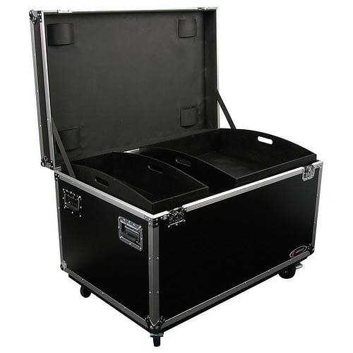 Odyssey FZUT2W - Flight case de tourisme de coffre utilitaire intérieur de 42″ x 27″ x 23″ avec plateaux d'organisation et séparateurs