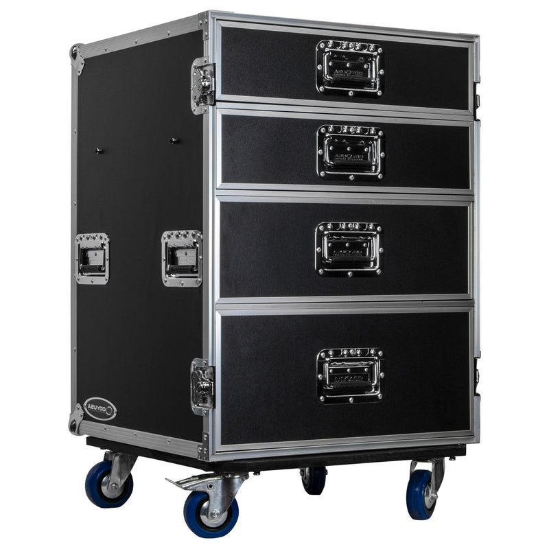 Odyssey FZWB4WDLX - Flight-case de luxe à quatre tiroirs avec roulettes et table d'appoint