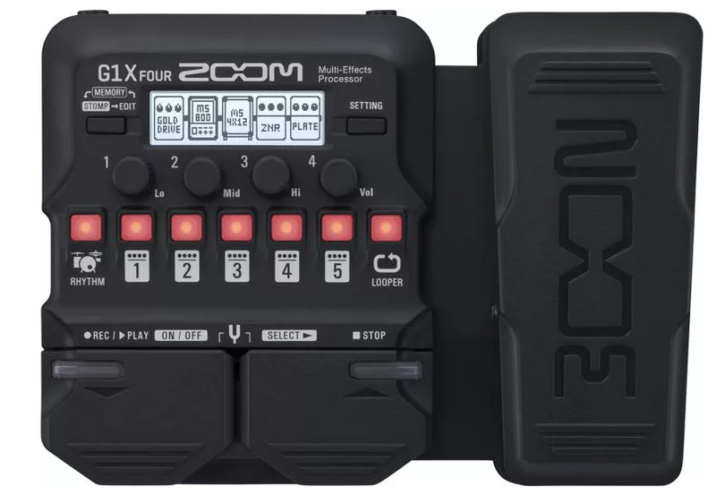 Zoom G1X Four Guitar Multi-Effects Processor With Expression Pedal - Red One Music