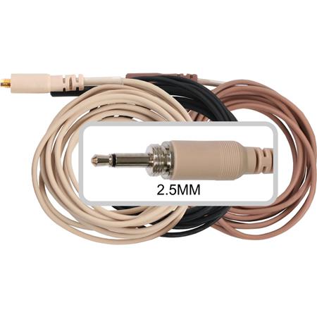 Galaxy Audio CBECD-BG Câble pour HSM8 & ESM8 W / 2,5 mm Verrouillage pour Galaxy ECD & VHF Systems - Beige