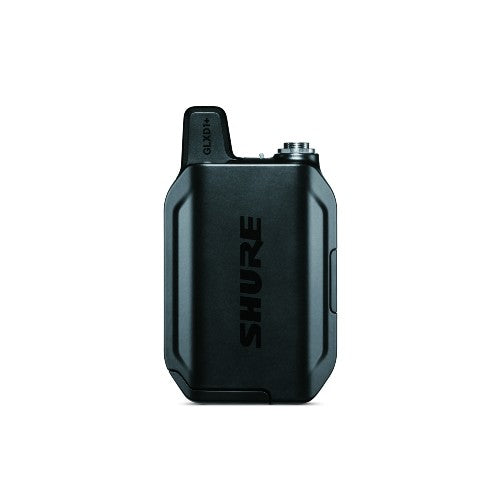 Système sans fil double bande Shure GLXD14+ avec récepteur de table GLXD4+, émetteur Bodypack GLXD1+ et microphone cravate WL185