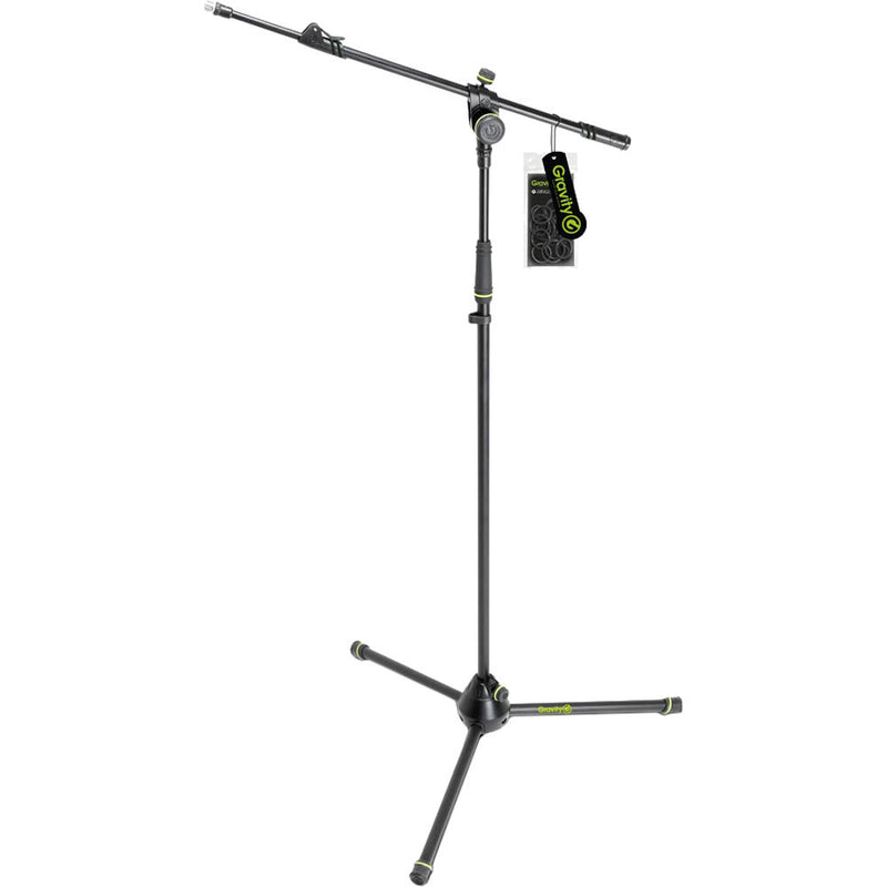 Gravity GR-GMS4322B Microphone Stand with Folding Tripod Base and 2-Point Adjustment Telescoping Boom