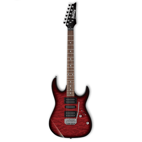 Ibanez GRX70QA-TRB 6 Strings Solid Body Electric Guitar - Red One Music