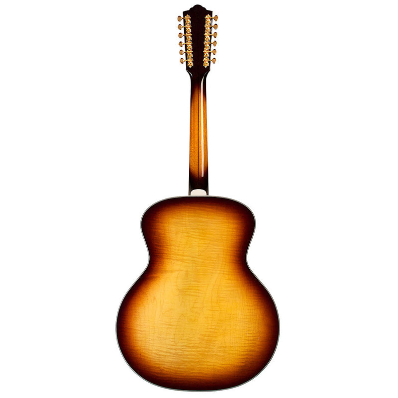 Guild USA F-512E Maple ATB - 12-String Jumbo Acoustic Electric Guitar - Antique Burst Nitro