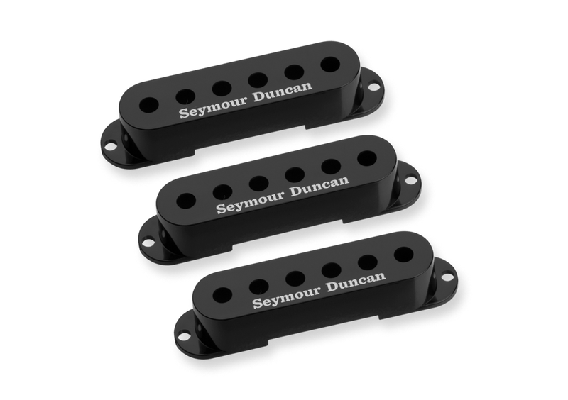 Seymour Duncan 11800-01-B Strat Cover Noir Lot de 3 avec Logo