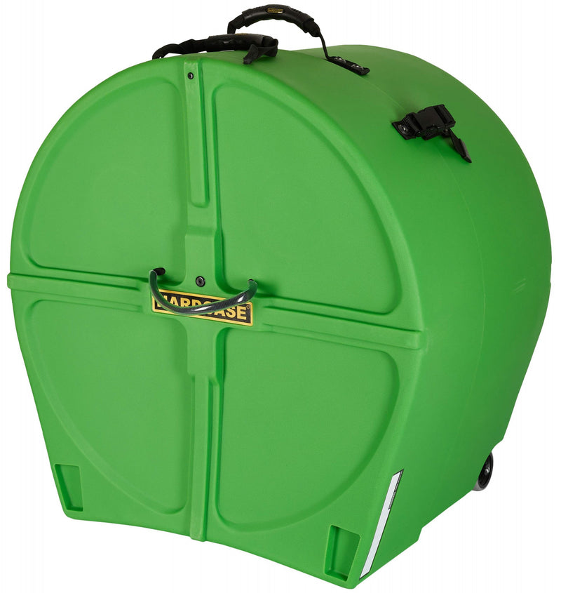 Hardcase HNP18BLG 18" Bass Drum Case with Wheels and Pull Handle (Light Green)