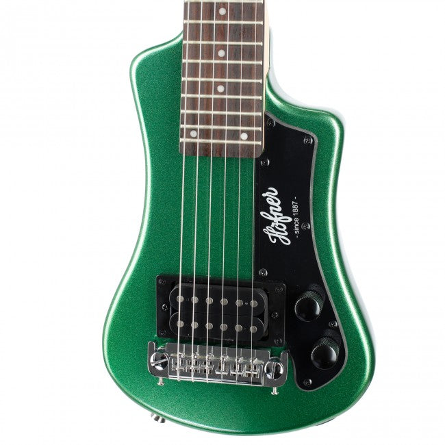 Hofner SHORTY Guitare électrique avec 1 micro Humbucker livrée avec housse de transport – Cadillac Green