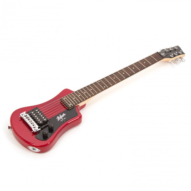 Hofner SHORTY Guitare électrique avec 1 micro Humbucker livrée avec housse de transport – Rouge