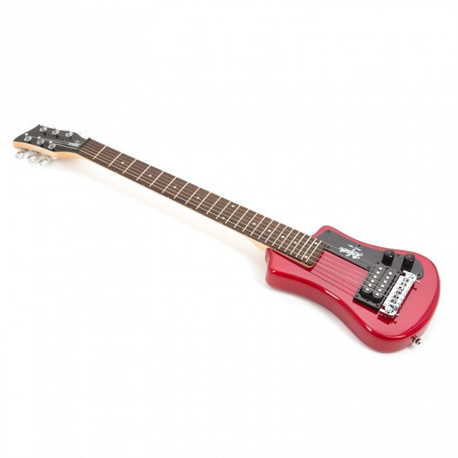 Hofner SHORTY Electric Guitar with 1 Humbucker Pickup Comes with Gig Bag - Red