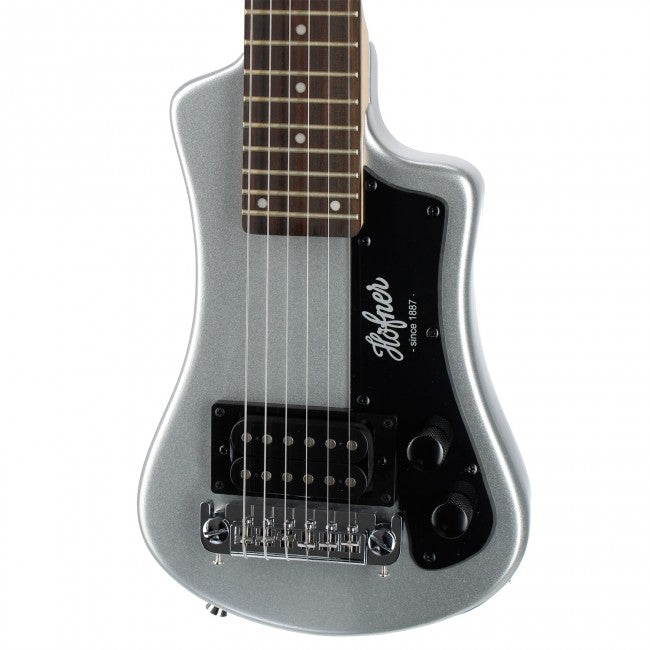 Hofner SHORTY Electric Guitar with 1 Humbucker Pickup Comes with Gig Bag - Silver Sparkle