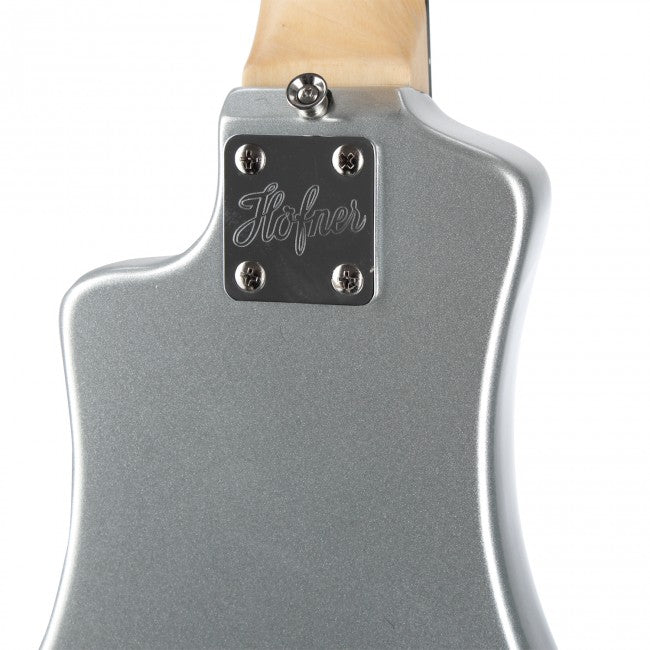 Hofner SHORTY Guitare électrique avec 1 micro Humbucker Livré avec sac de transport - Silver Sparkle
