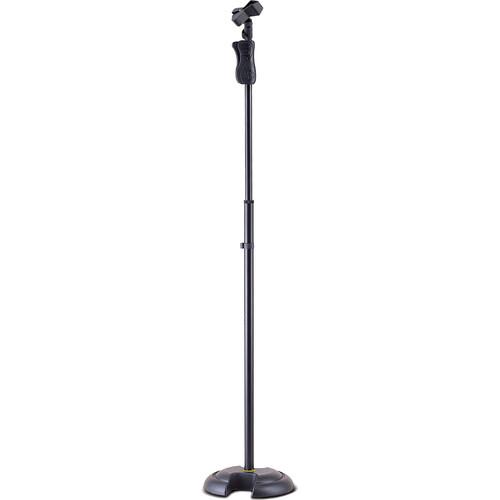 Hercules Ms201B Ez Grip H-Base Microphone Stand With Ez Clip - Red One Music
