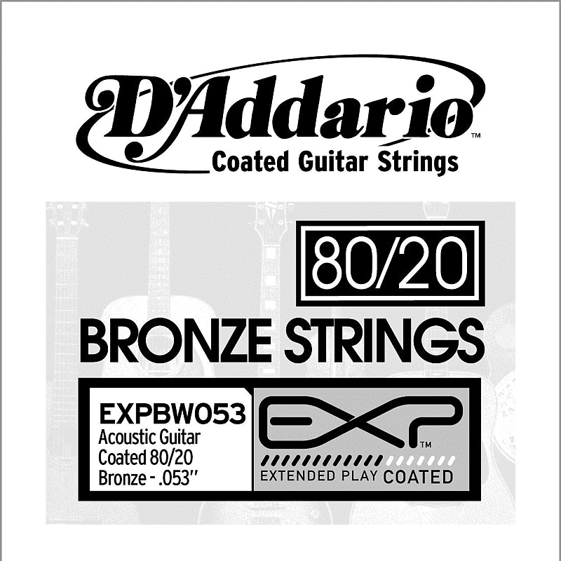 D'Addario EXPBW053 EXP ROAUD 80/20 BRONZE Single String .053