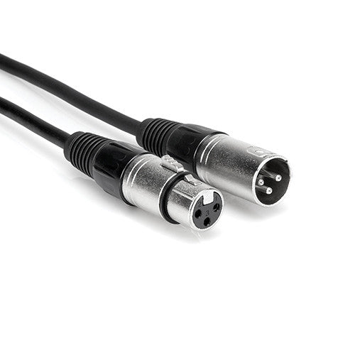 Hosa DMX-303 3-Pin XLR Male to 3-Pin XLR Female DMX512 Cable (3')
