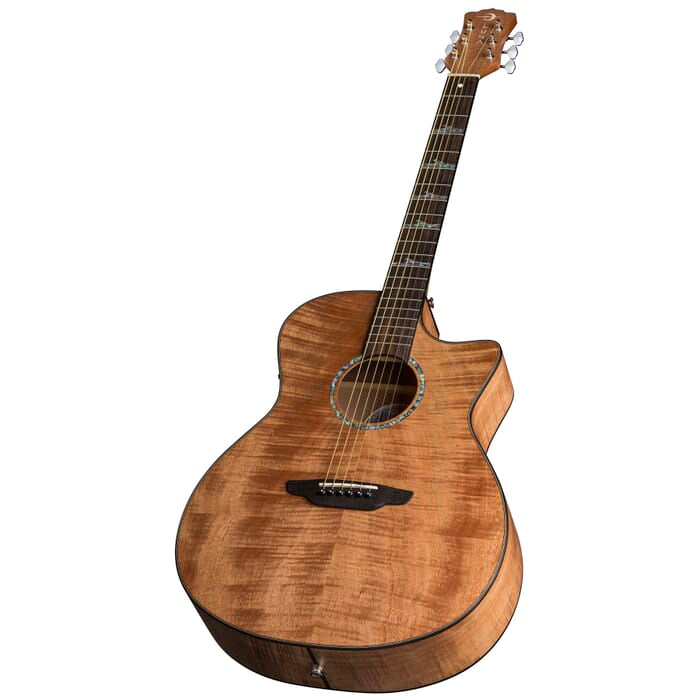 Luna HT EXM GCE High Tide Exotic Grand Concert Acoustic/Electric Guitar (Satin Natural)