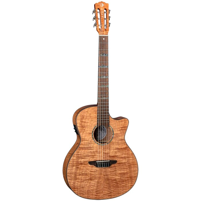 Luna HT EXM NYL High Tide Exotic Acoustic/Electric Guitar (Satin Natural)