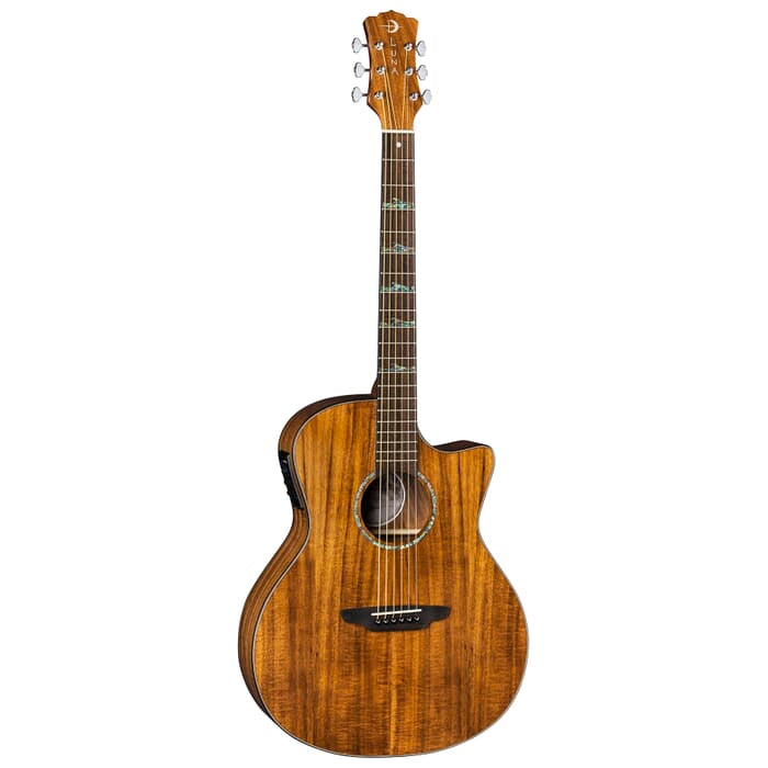 Luna HT KOA GCE High Tide KOA Grand Concert Acoustic/Electric Guitar (Satin Natural)