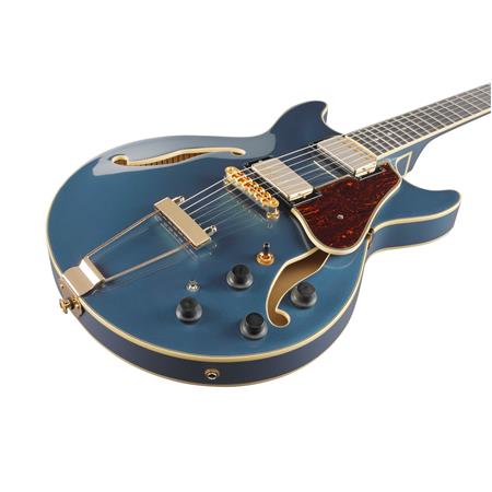 Ibanez Artcore Expressionist AMH90 Guitare électrique Hollowbody avec micros Super 58 - Bleu de Prusse métallisé