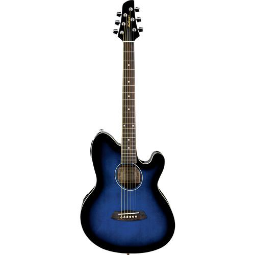Ibanez Tcy10E-Tbs Transparent Blue Sunburst Acoustic Guitar - Red One Music