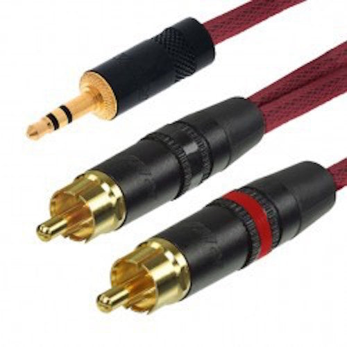 Digiflex Icable-10-Red Black Connectors With Gold Contacts25 Awg - Red One Music