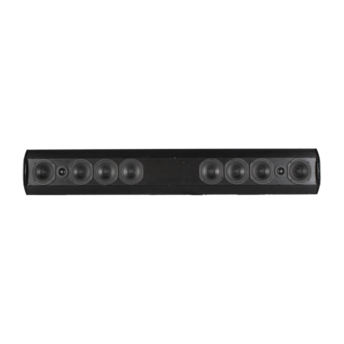 SoundTube IPD-TSB-2.0 Barre de son ultra fine à 2 voies compatible Dante (Noir)