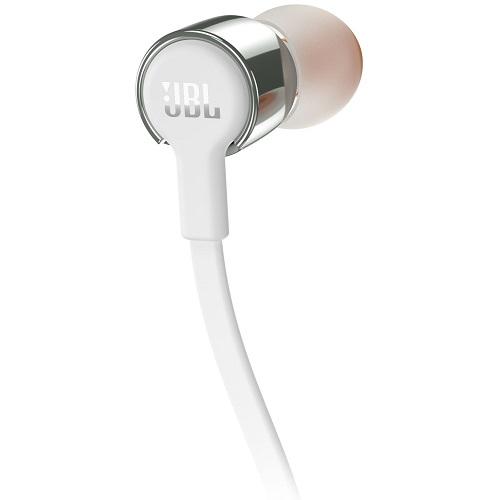 JBL T210 Silver In-Ear Headphones - Red One Music