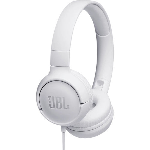JBL T500WHTAM Wired On-Ear Headphones (White) - Red One Music