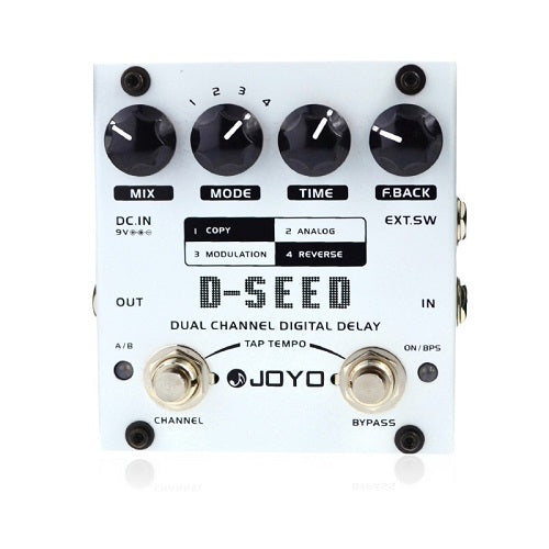 Joyo D-Seed Pédale d'effet guitare à retard numérique double canal