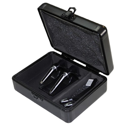 Odyssey KCC2PR2BL - KROM Series Black PRO2 Case for Two Turntable Needle Cartridges