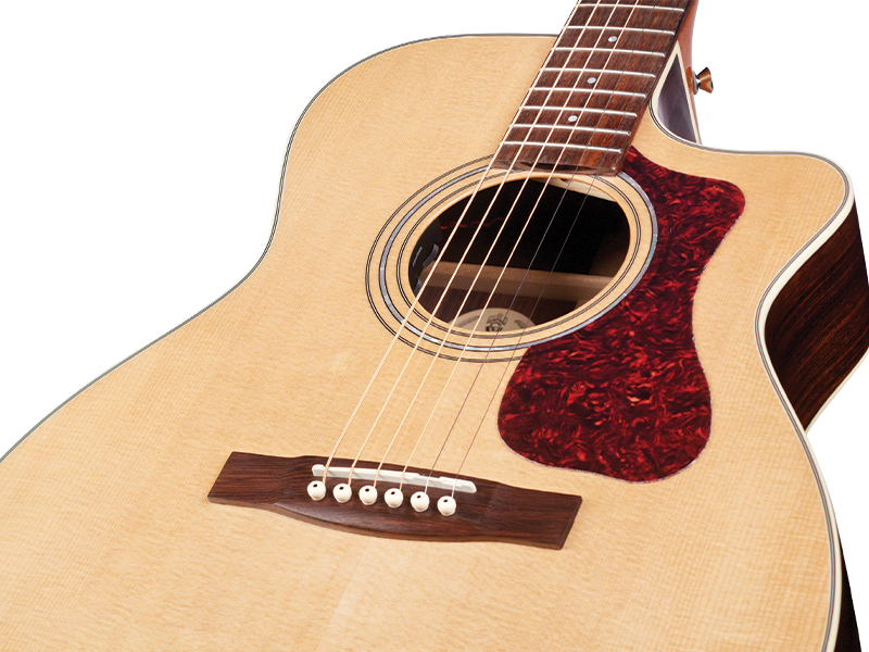 Guild OM-150CE - Orchestra Single Cutaway Acoustic Guitar - Natural Gloss
