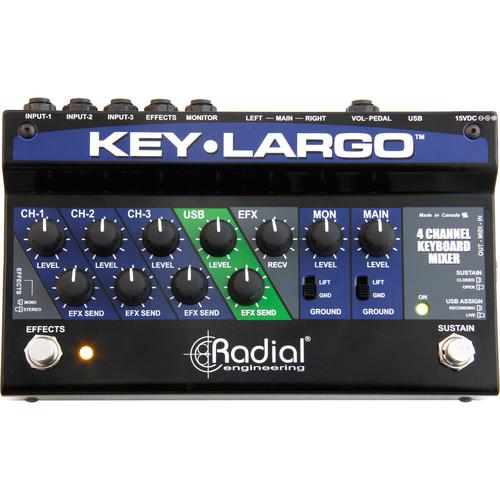 Radial Key-Largo Keyboard Mixer With Balanced Di Outs - Red One Music
