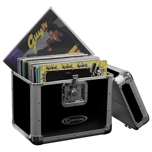 Odyssey KLP2BLK KROM Series Étui pour disques/utilitaires empilable pour 70 disques vinyles et LP de 12 pouces (noir)