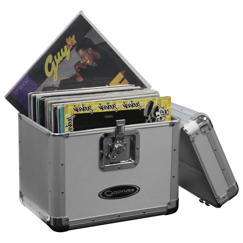 Odyssey KLP2SIL KROM Series Étui pour disques/utilitaires empilable pour 70 disques vinyles et LP de 12 pouces (argent)
