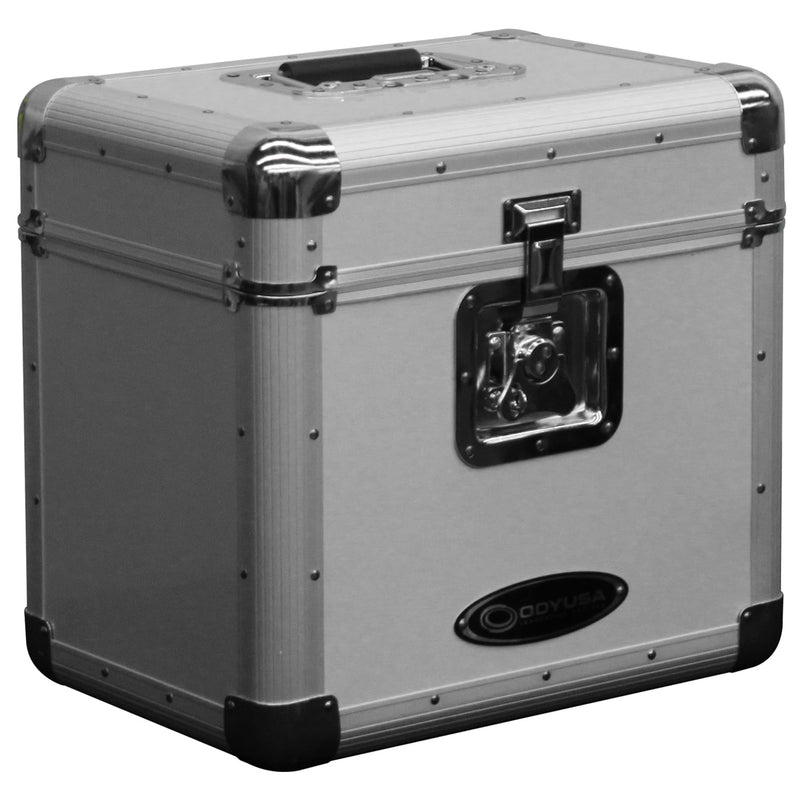 Odyssey KLP2SIL KROM Series Stackable Record/Utility Case for 70 12″ Vinyl Records & LPs (Silver)