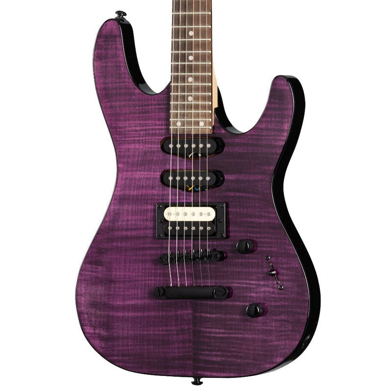 Kramer STRIKER FIGURED HSS Series Electric Guitar (Transparent Purple)