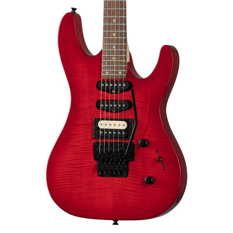 Kramer STRIKER FIGURED HSS Electric Guitar (Transparent Red)