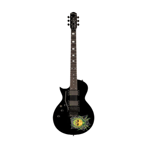ESP LTD KIRK HAMMET Signature Left-Hand Electric Guitar (Black with Spider Graphic)
