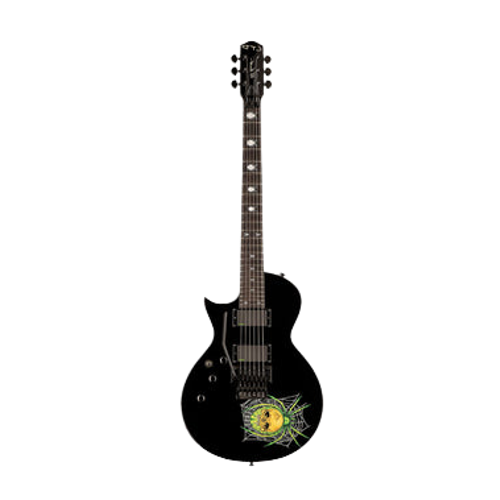 ESP LTD LKH3LH KIRK Hammett Signature Series KH-3 SPIDER GAUX MAIN SULIDE GUITARE ÉLECTRIQUE - Noir avec Spider Graphic