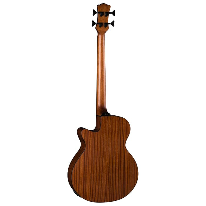 Luna ABASS Guitare basse acoustique/électrique tribale à 4 cordes en épicéa de 76,2 cm - Naturel satiné