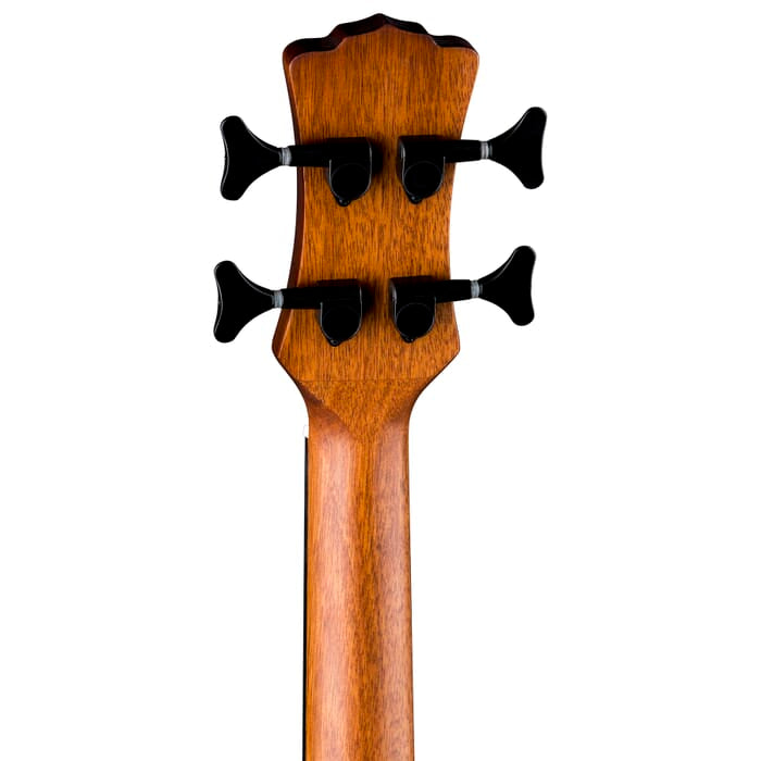 Luna ABASS Guitare basse acoustique/électrique tribale à 4 cordes en épicéa de 76,2 cm - Naturel satiné