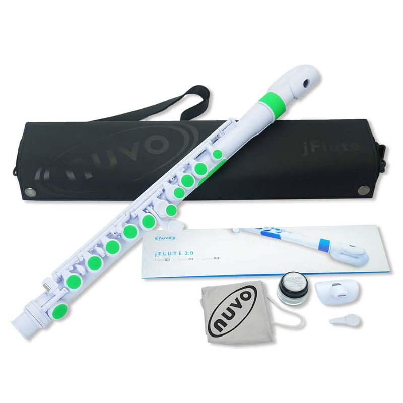 Nuvo N220JFGN jFlute 2.0 Kit with Donut Head Joint (White/Green)