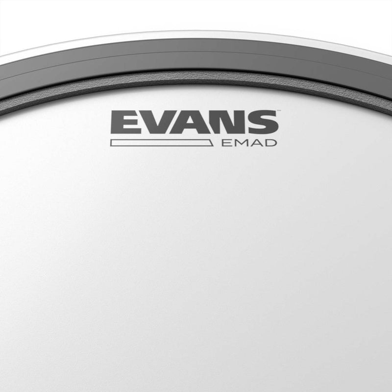 Evans BD22EMADCW 22 Inch EMAD Batter Coated White Drumhead