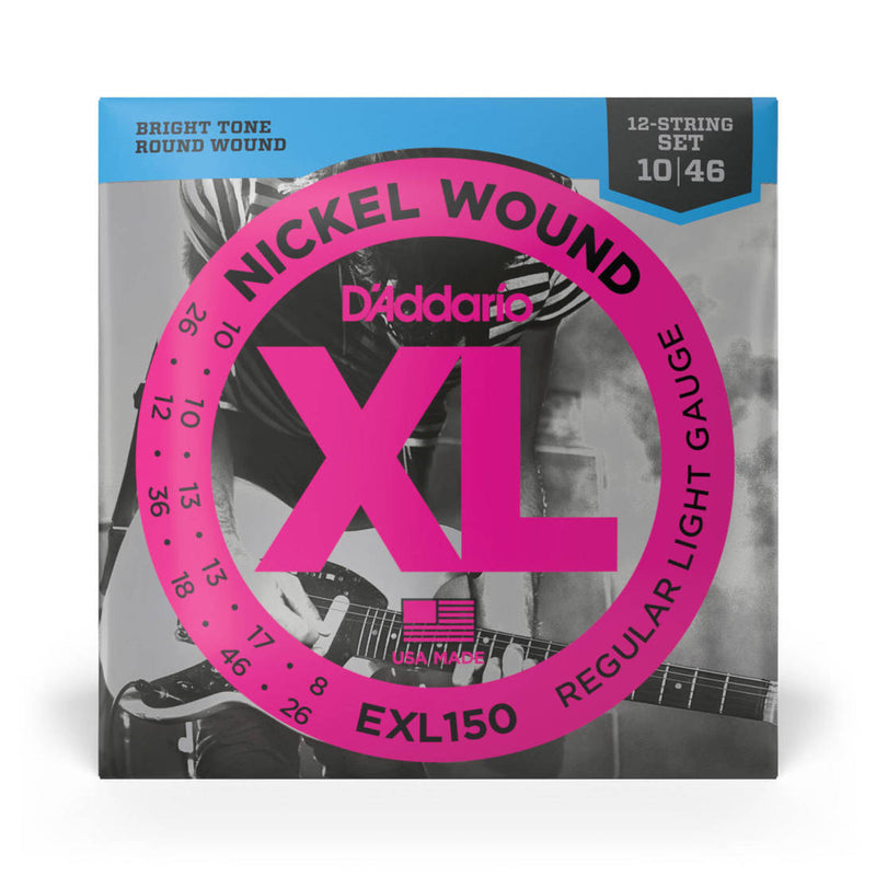 D'Addario Exl150 Nickel Wound 12 cordes de guitare électrique