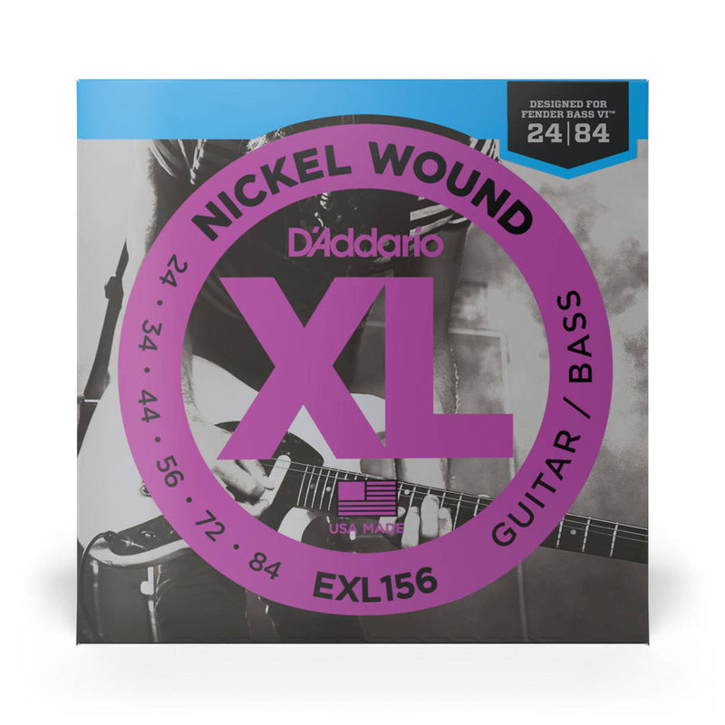 D'Addario Exl156 XL Nickel Wound Fender Bass VI String Set 24-84