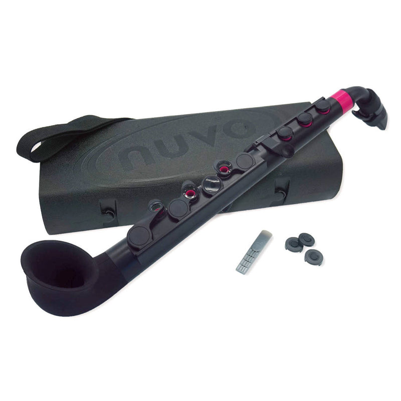 Nuvo N520JBPK jSax Saxophone de démarrage incurvé en plastique V2 (noir/rose)