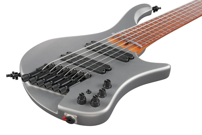 Ibanez EHB1006MSMGM EHB Ergonomic Headless Bass 6-String Multi Scale With Gigbag (Metallic Gray Matte)